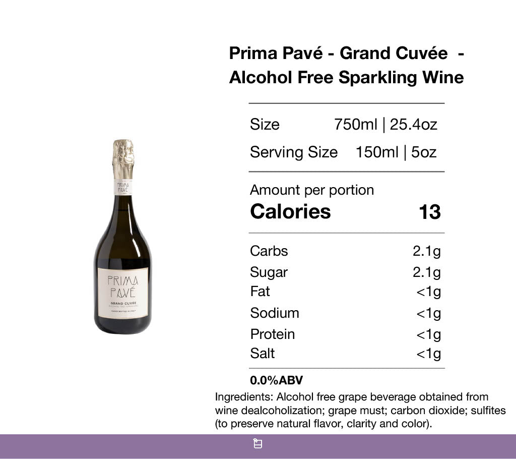 Prima Pavé - Grand Cuvee - Nutrition Facts
