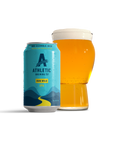 Athletic Brewing Run Wild IPA Non-Alcoholic Beer with Glass