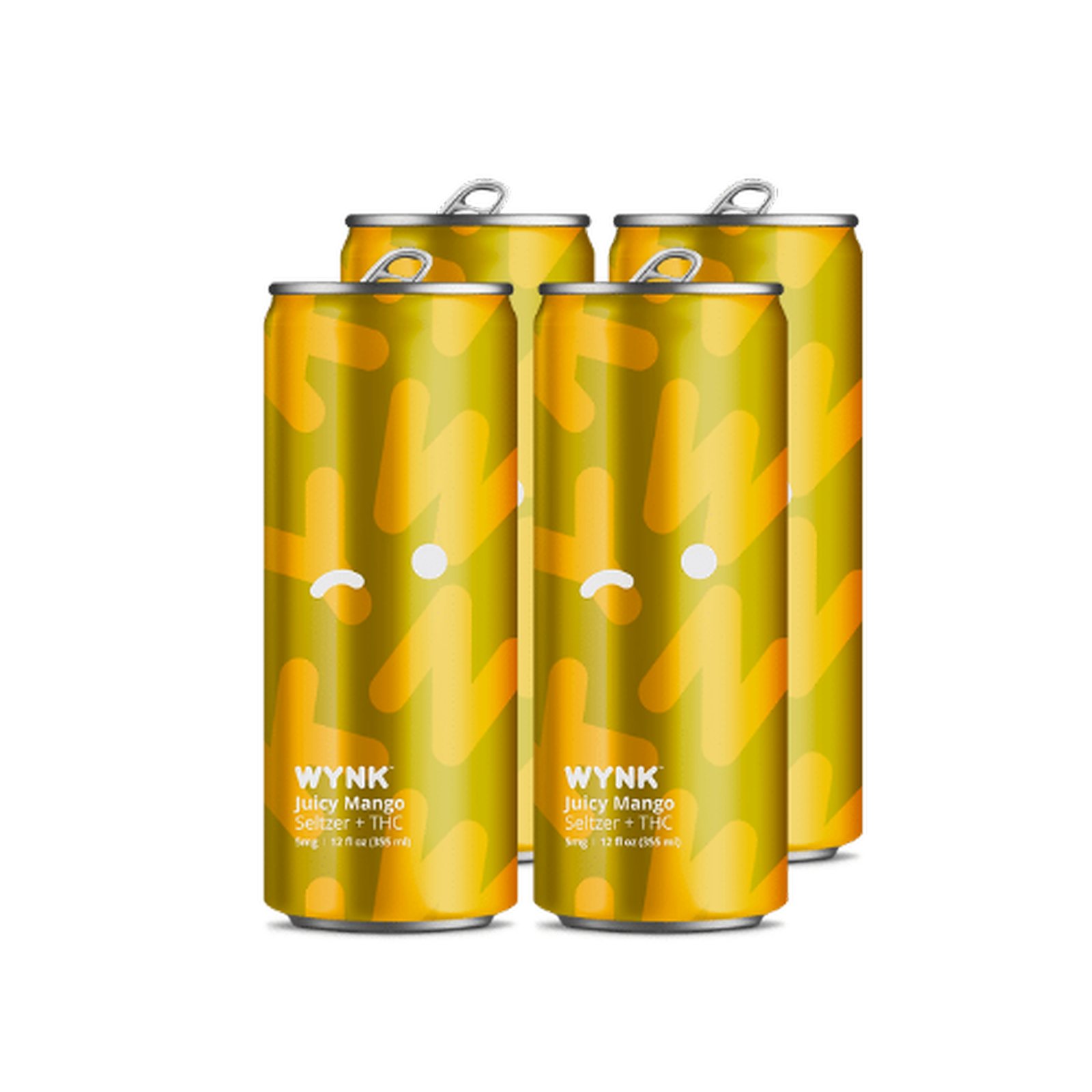 WYNK - THC-infused Seltzer - Juicy Mango Fizz 4 pack 12oz