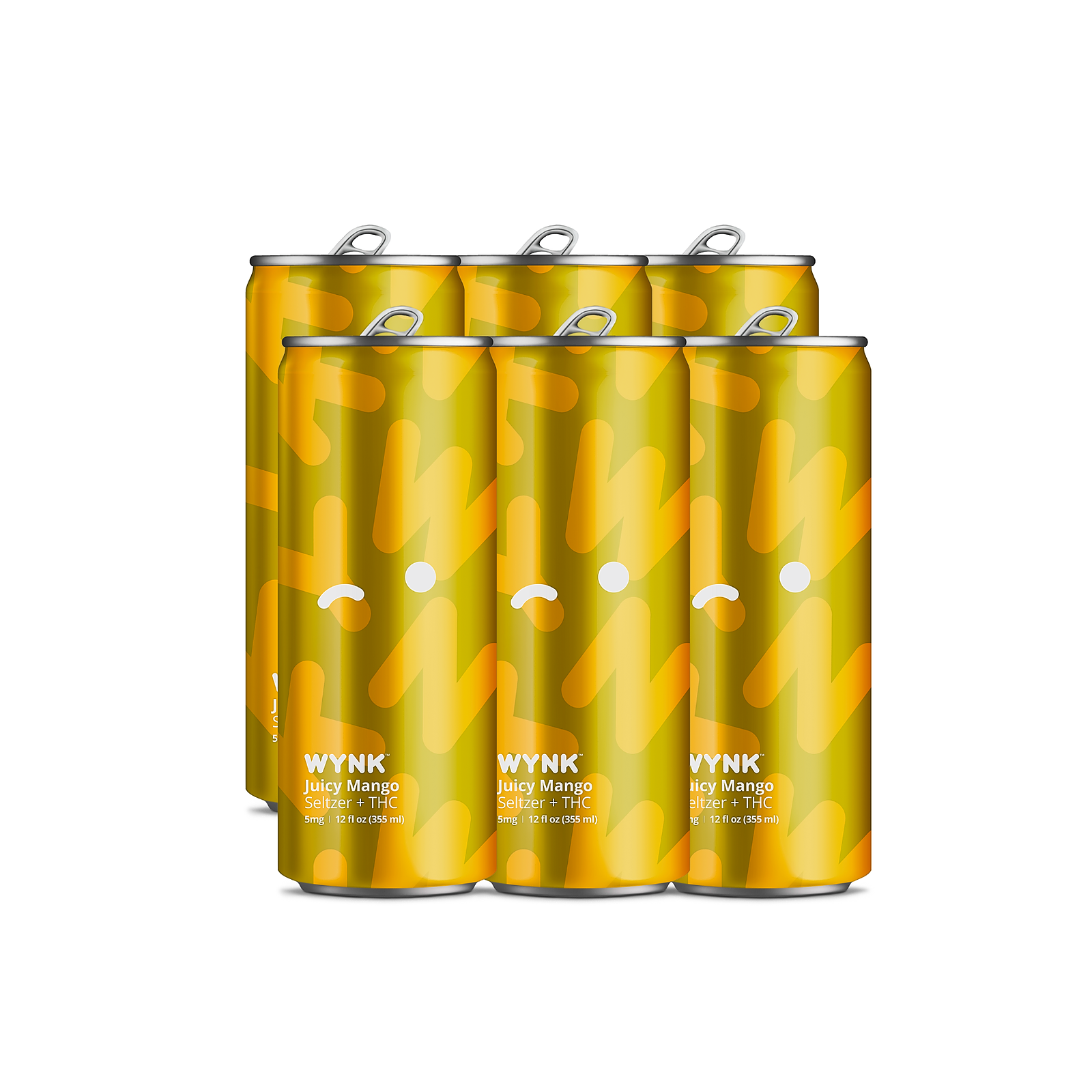 WYNK - THC-infused Seltzer - Juicy Mango Fizz 6 pack 12oz