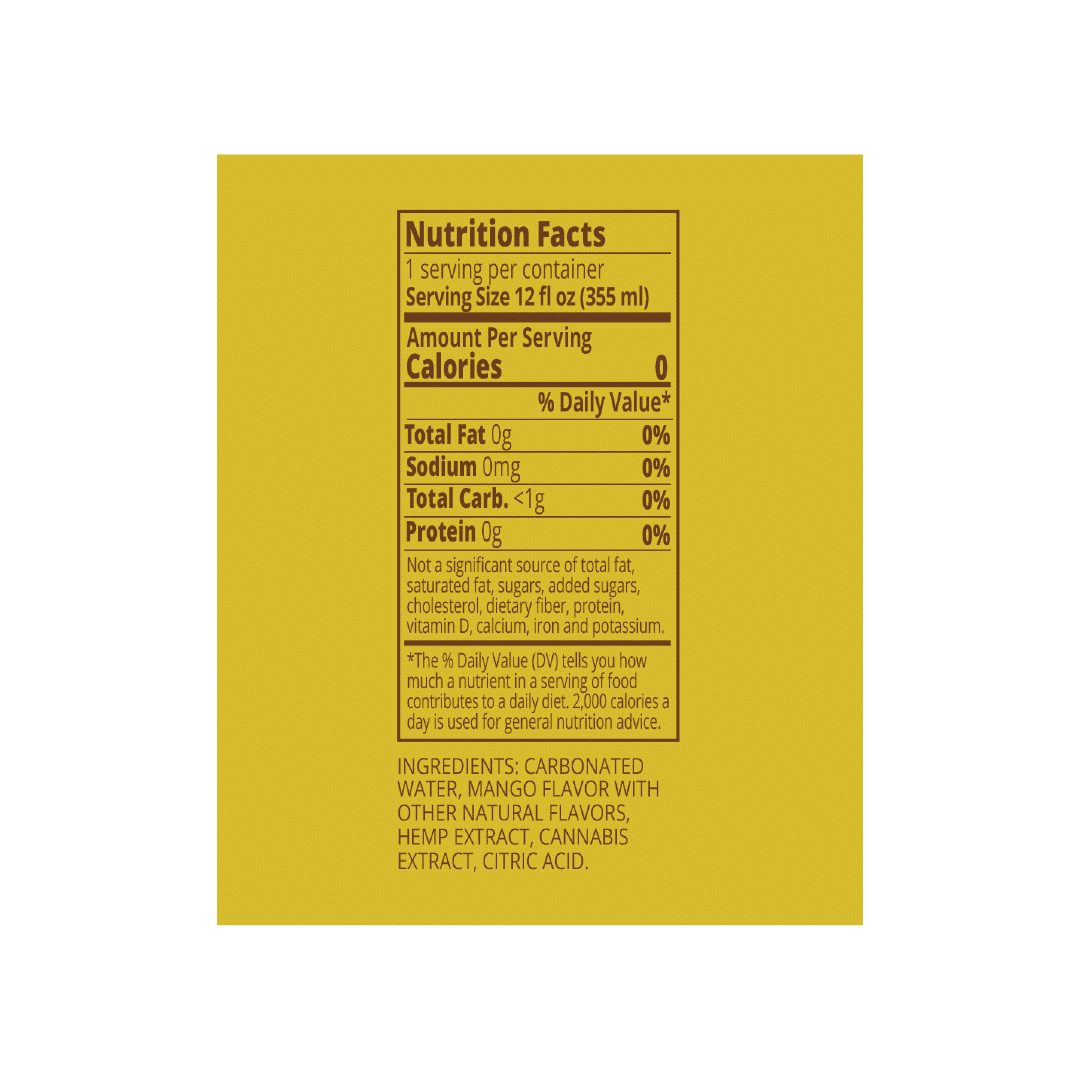 WYNK - THC-infused Seltzer - Juicy Mango-ingredients